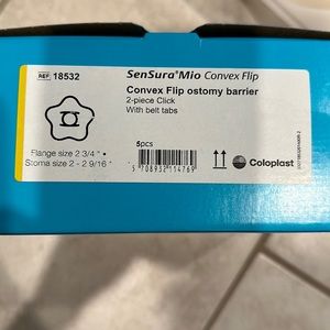 Sensura Mio Click Convex Flip 2-Piece Barrier Box of 5 #18532 coloplast Ostomy